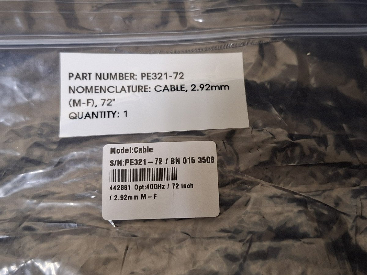 Pasternack PE321-72 VNA Test Cable 2.92mm (M) to 2.92mm (F) 40GHz 72inch Length [r1215642182]