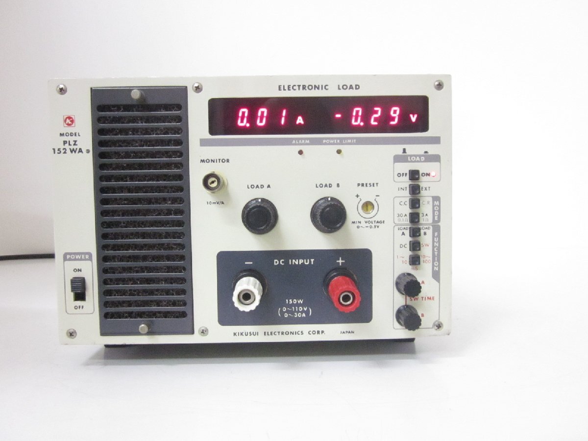KIKUSUI PLZ152WA Electronic Load Device 0-110V 0-30A 150W [b1215890428]