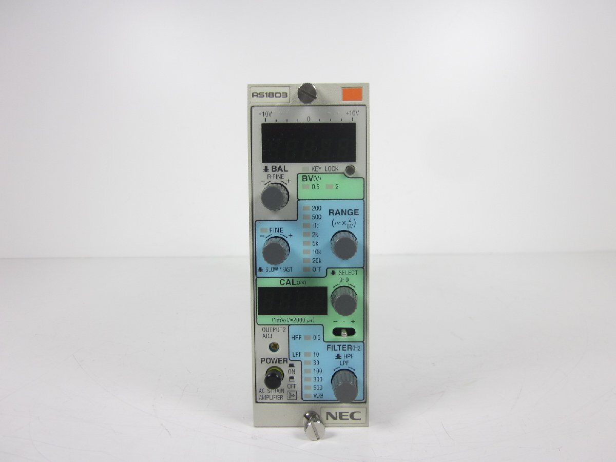 Dynamic Strain Meter AS1803 Signal Conditioner 1ch NEC Sanei Avio Amplifier [w1215892040]