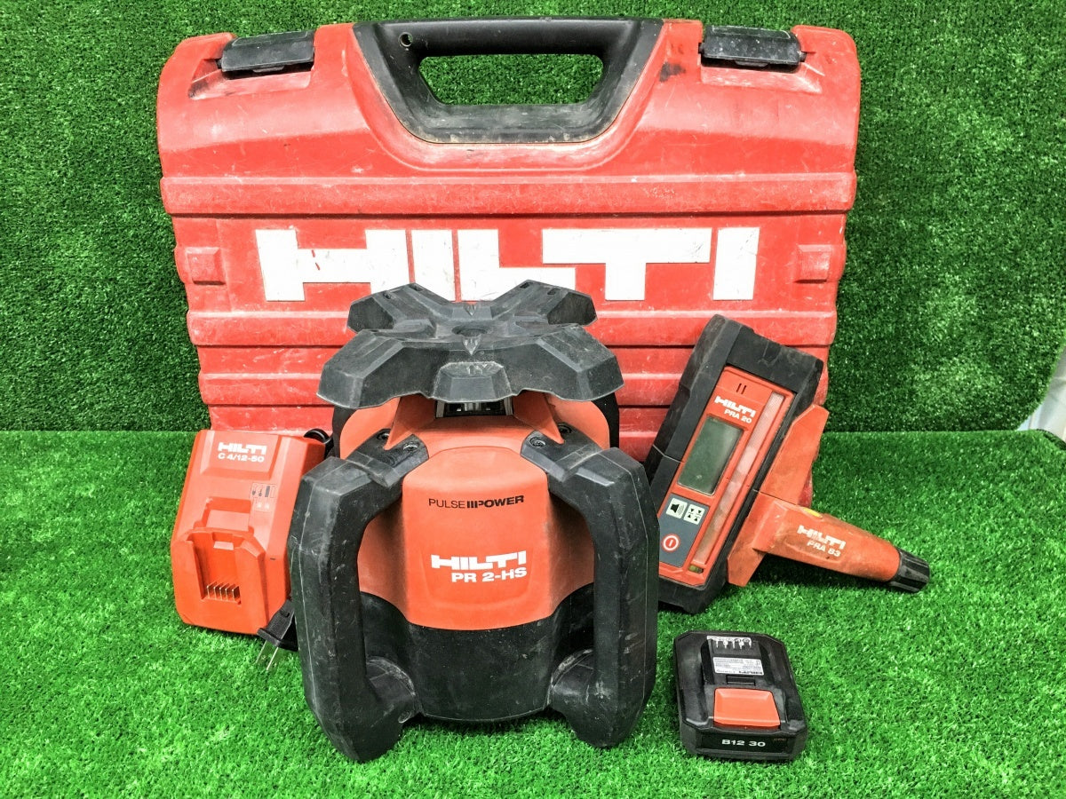 HILTI Rotating Laser PR2-HS Main Unit Battery Charger Receiver Case Set [s1216160286]