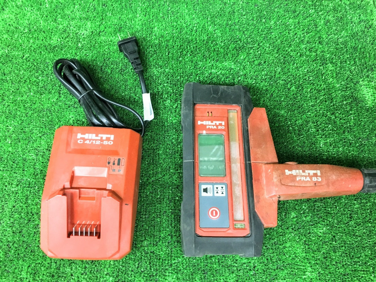 HILTI PR2-HS Rotating Laser Receiver PRA20 Main Unit Battery Charger Case Set [s1216160286]