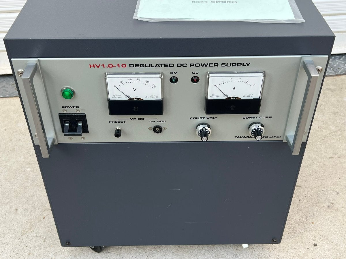 Takasago HV1.0-10 High Voltage DC Power Supply 1kV 1000mA [k1216525908]