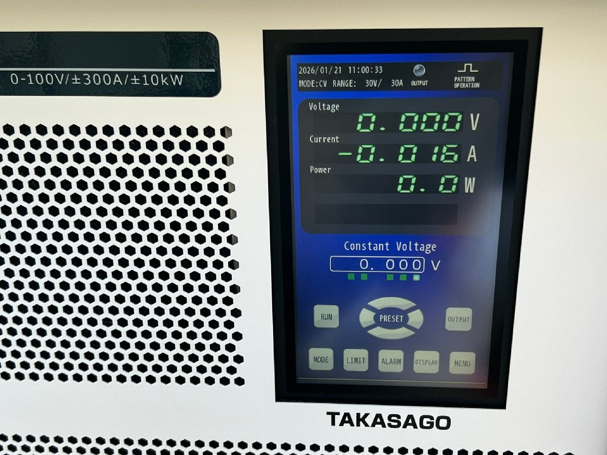 Takasago RZ-X-10000-L Bidirectional DC Power Supply 100V 300A 10kW [r1216736607]