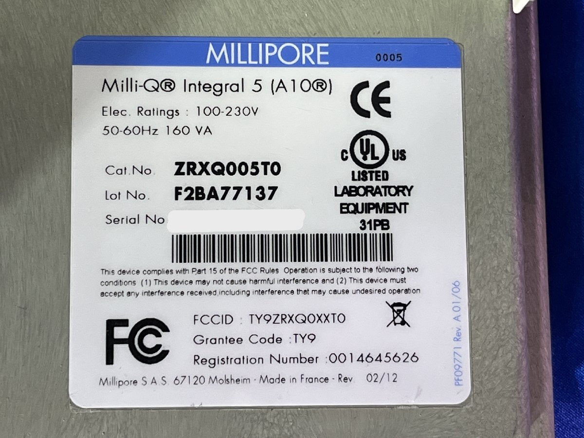 Merck Milli-Q Integral5 Ultrapure Water Production Equipment [g1216763282]