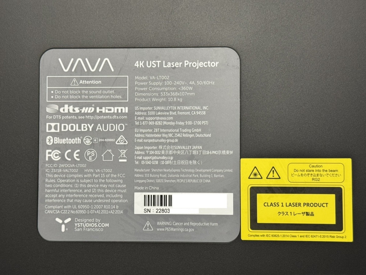 VAVA VA-LT002 Black Ultra Short Throw Laser Projector [m1218080670]