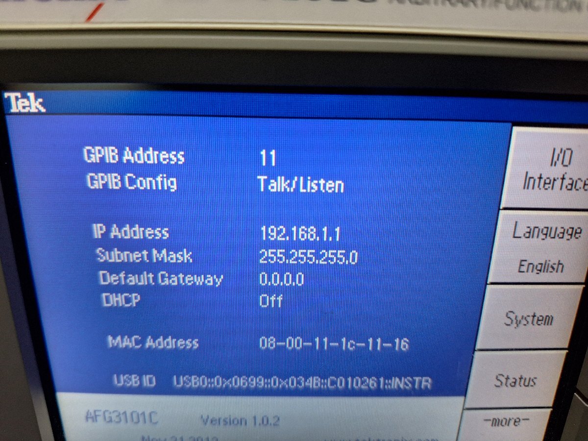 Tektronix AFG3101C Arbitrary Waveform Generator 100MHz [p1219247893]