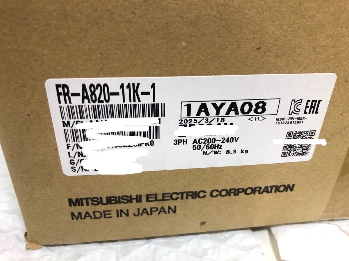 Mitsubishi Electric FR-A820-11K-1 Genuine Operation [p1219603019]