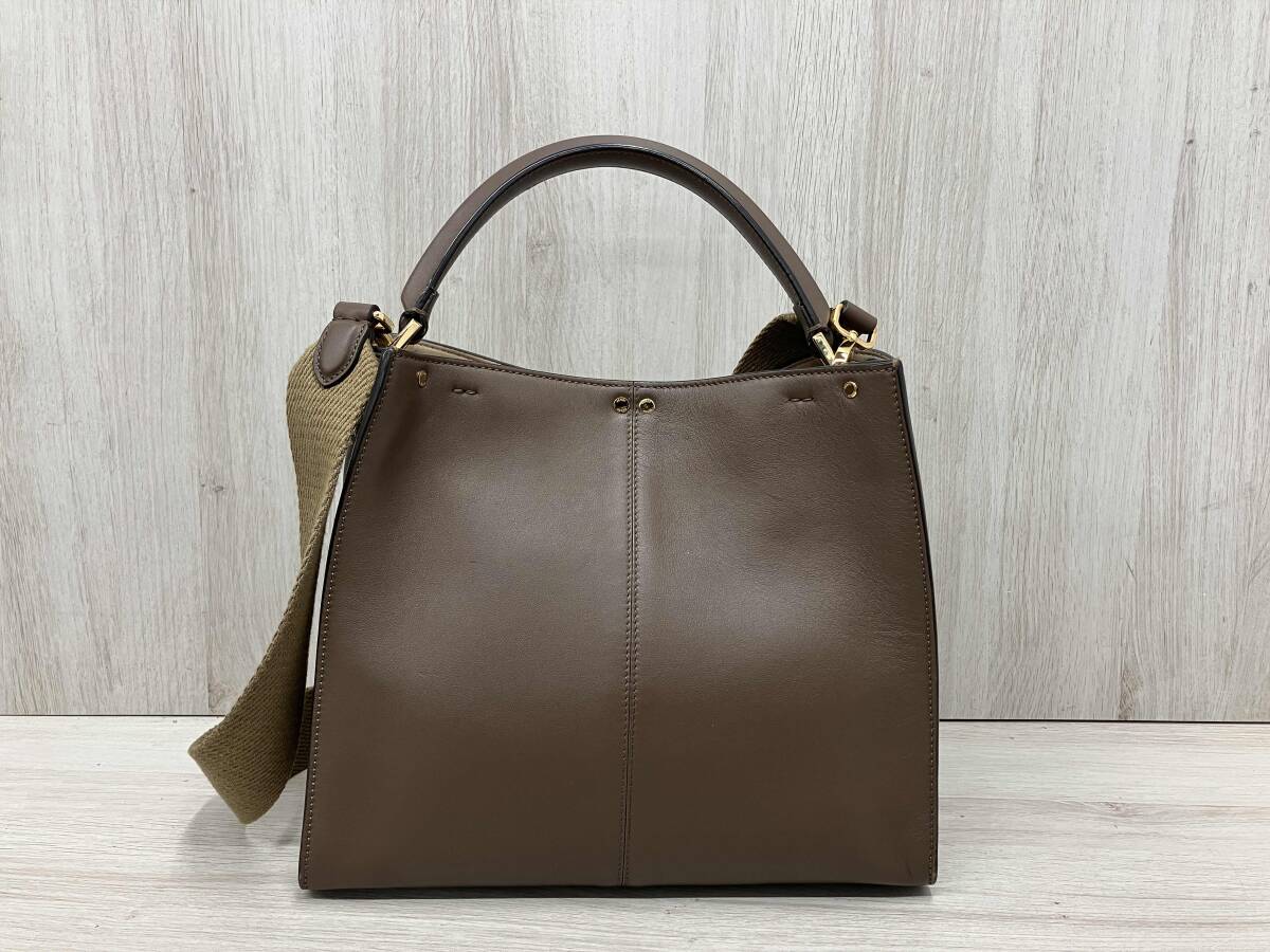 Fendi Peekaboo X-Lite Medium Shoulder Bag Brown with Dust Bag and Certificate [h1220610476]