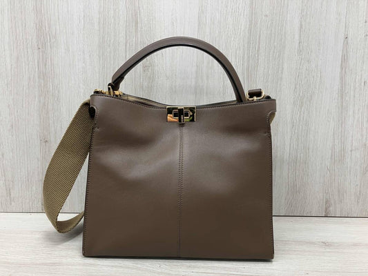 Fendi Peekaboo X-Lite Medium Shoulder Bag Brown with Dust Bag and Certificate [h1220610476]