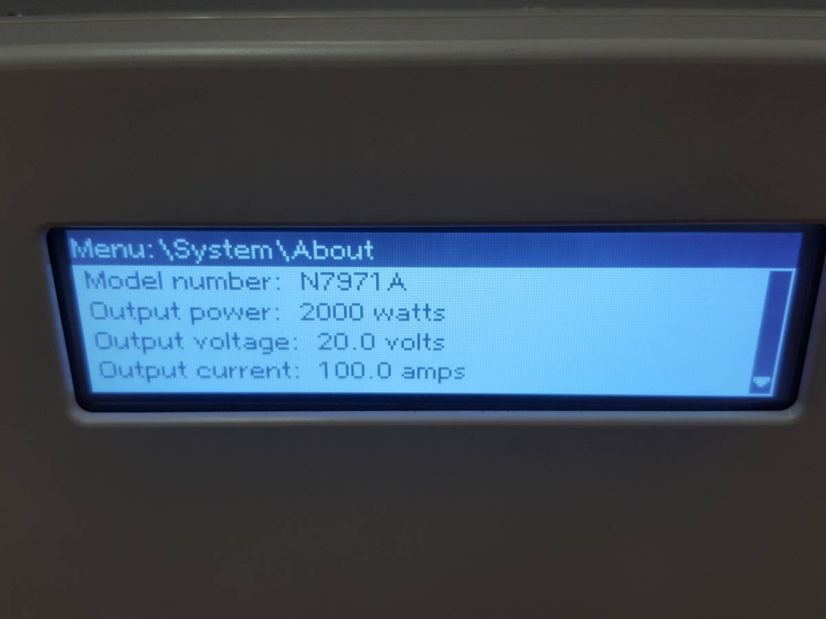 Keysight N7971A Advanced Power System Dynamic DC Power Supply 20V 100A 2000W [u1221820162]