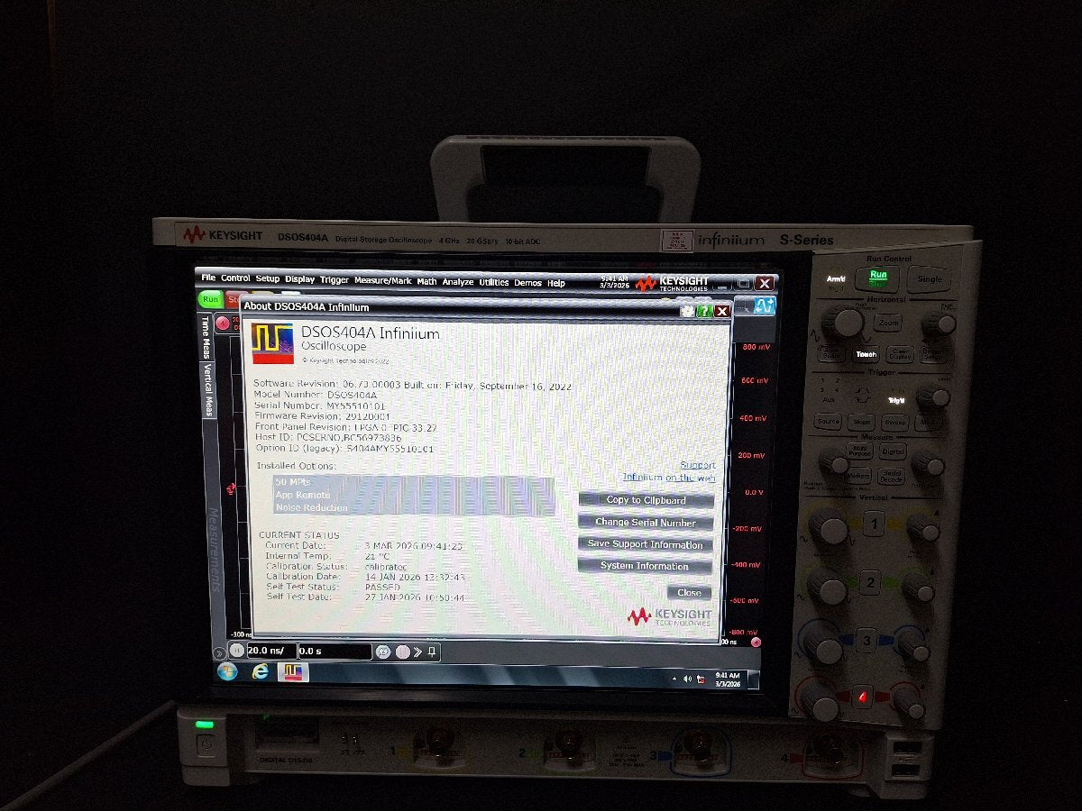 Keysight DSOS404A Digital Storage Oscilloscope 4GHz 20GSa/s 4CH [e1221990110]