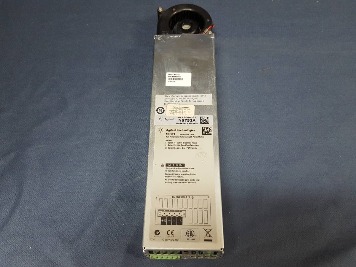 Agilent N6752A Autoranging DC Power Module 50V 10A 100W [j1222275405]