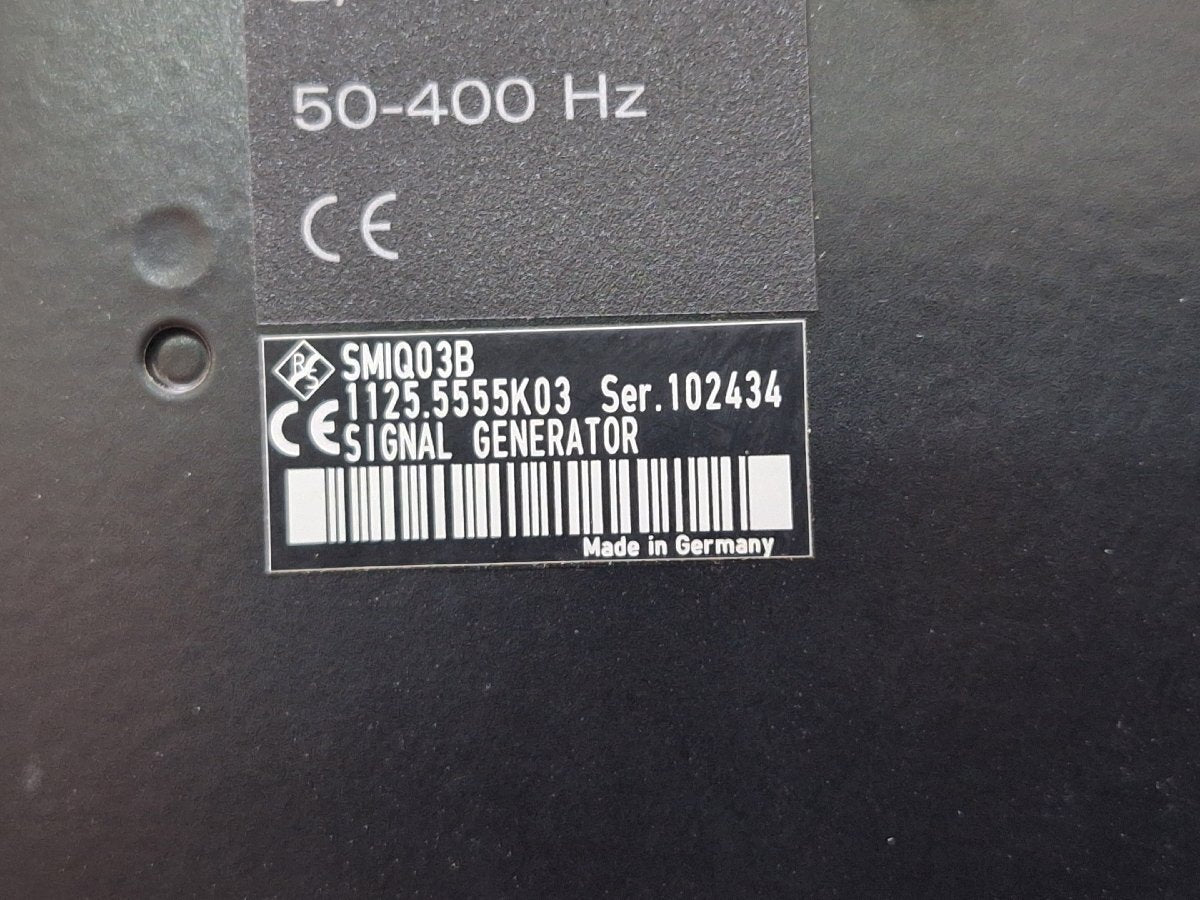 Rohde & Schwarz SMIQ03B Signal Generator 300kHz-3.3GHz [u1222683041]