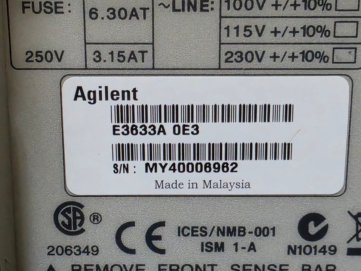 Agilent E3633A DC Power Supply 200W 0-8V 20A 0-20V 10A [o1223103694]