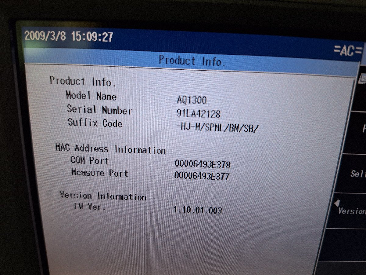 Yokogawa AQ1300 10G Ethernet Multi Field Tester [n1223342999]