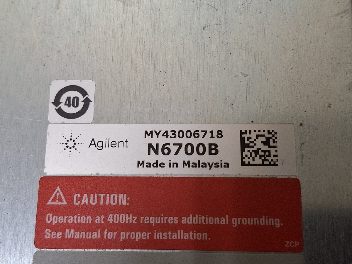 Agilent N6700B Low Profile MPS Modular Power System Mainframe 400W 4-Slot (for parts or not working) [e1223392050]
