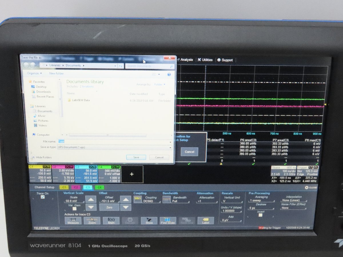 Teledyne LeCroy WaveRunner 8104 Oscilloscope Touchscreen Display [t1225492392]