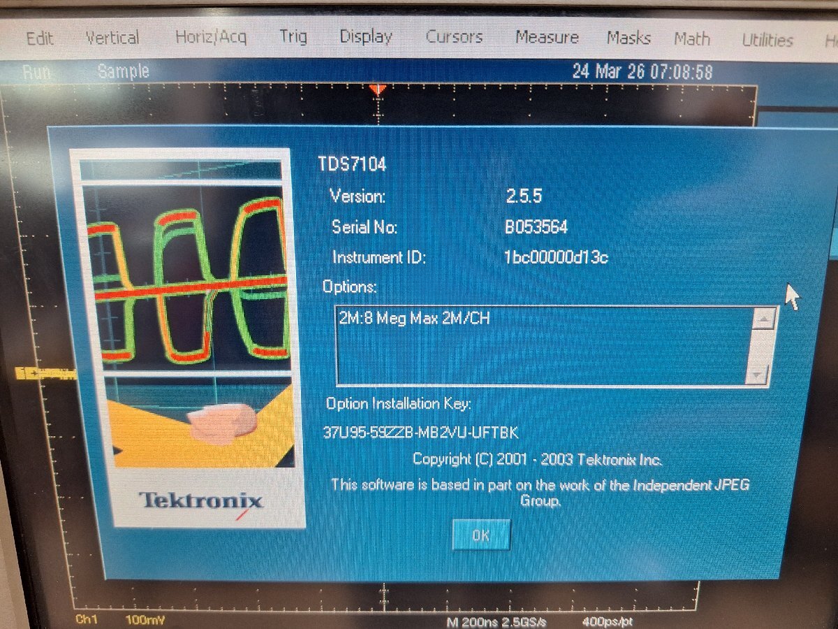 Tektronix TDS7104 Digital Phosphor Oscilloscope 1GHz 4CH 10GS/s [c1225656280]