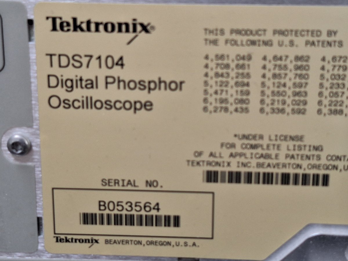 Tektronix TDS7104 Digital Phosphor Oscilloscope 1GHz 4CH 10GS/s [c1225656280]