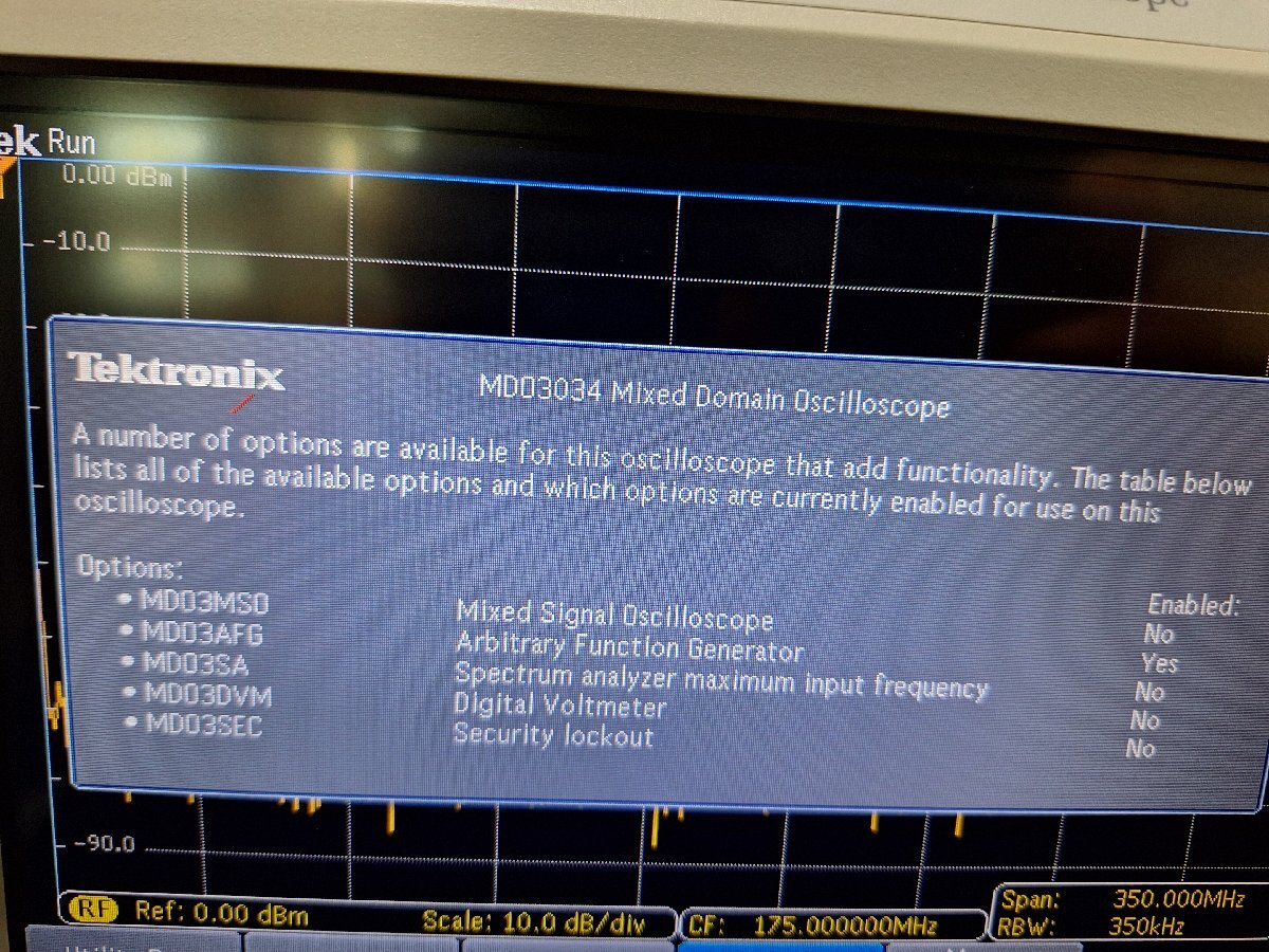 Tektronix MDO3034 Mixed Domain Oscilloscope 350MHz 2.5GS/s 4CH [j1226060450]