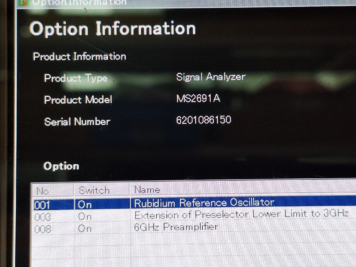 Anritsu MS2691A Signal Analyzer 50Hz-13.5GHz [q1226390877]