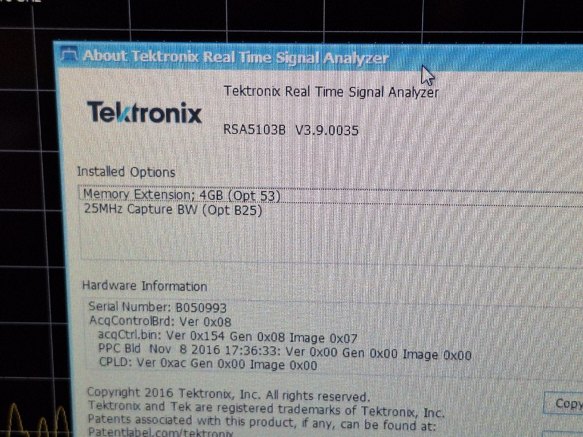 Tektronix RSA5103B Real-Time Signal Analyzer 1Hz-3GHz [v1226522413]
