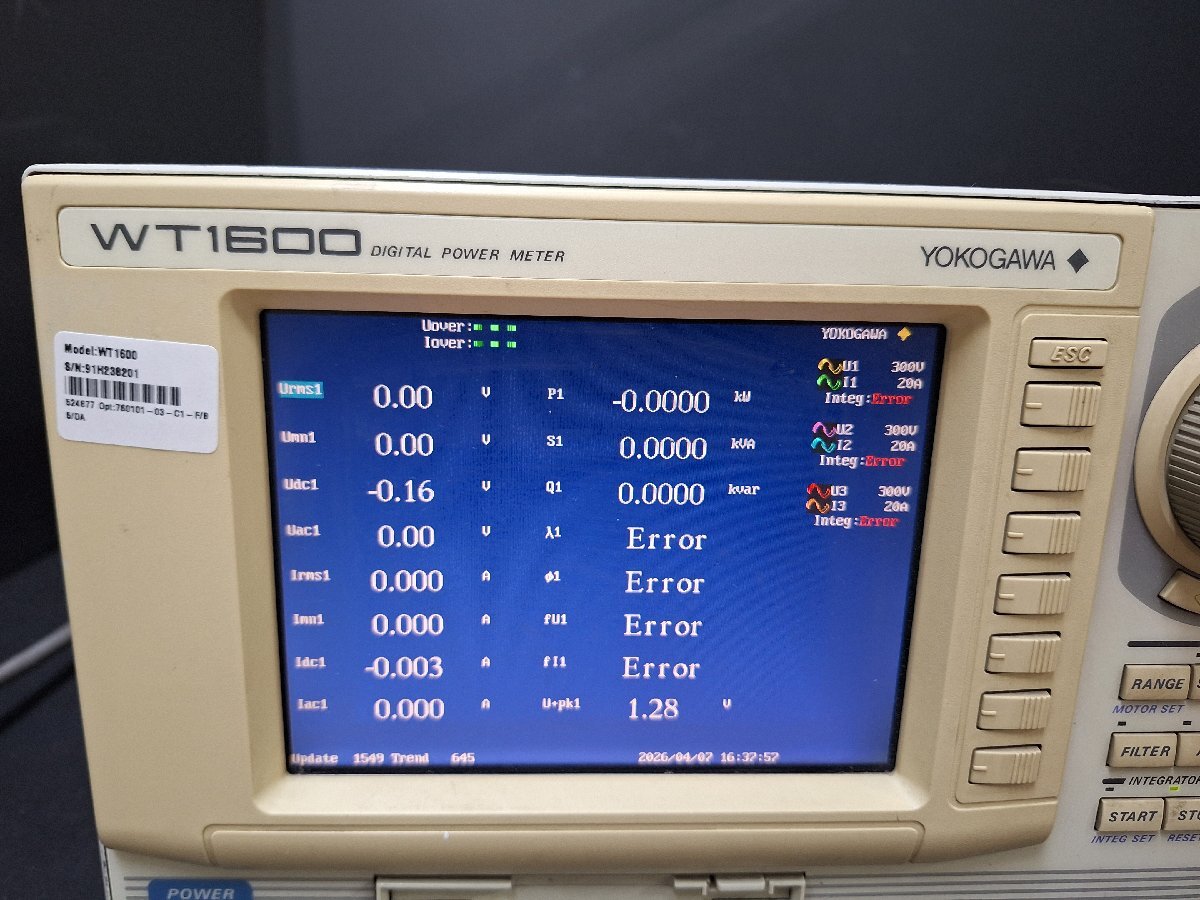 Yokogawa WT1600 Digital Power Meter [k1226765116]