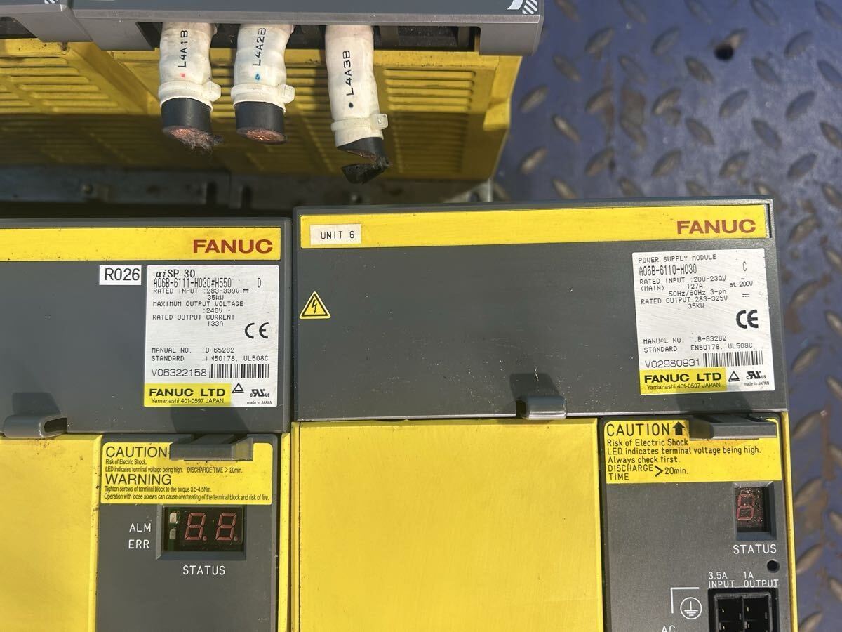 FANUC A06B-6114-H105 A06B-6111-H026 A06B-6111-H030 Amplifier Module Lot (for parts or not working) [x1226829313]