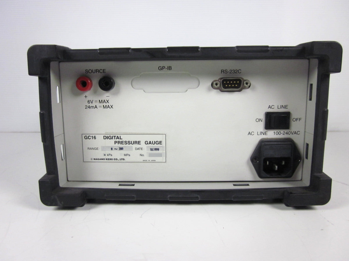 Nagano Keiki GC16 Precision Digital Pressure Gauge 0-200kPa [s1230695715]