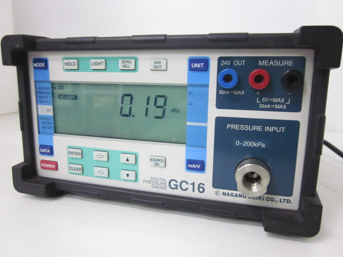 Nagano Keiki GC16 Precision Digital Pressure Gauge 0-200kPa [s1230695715]