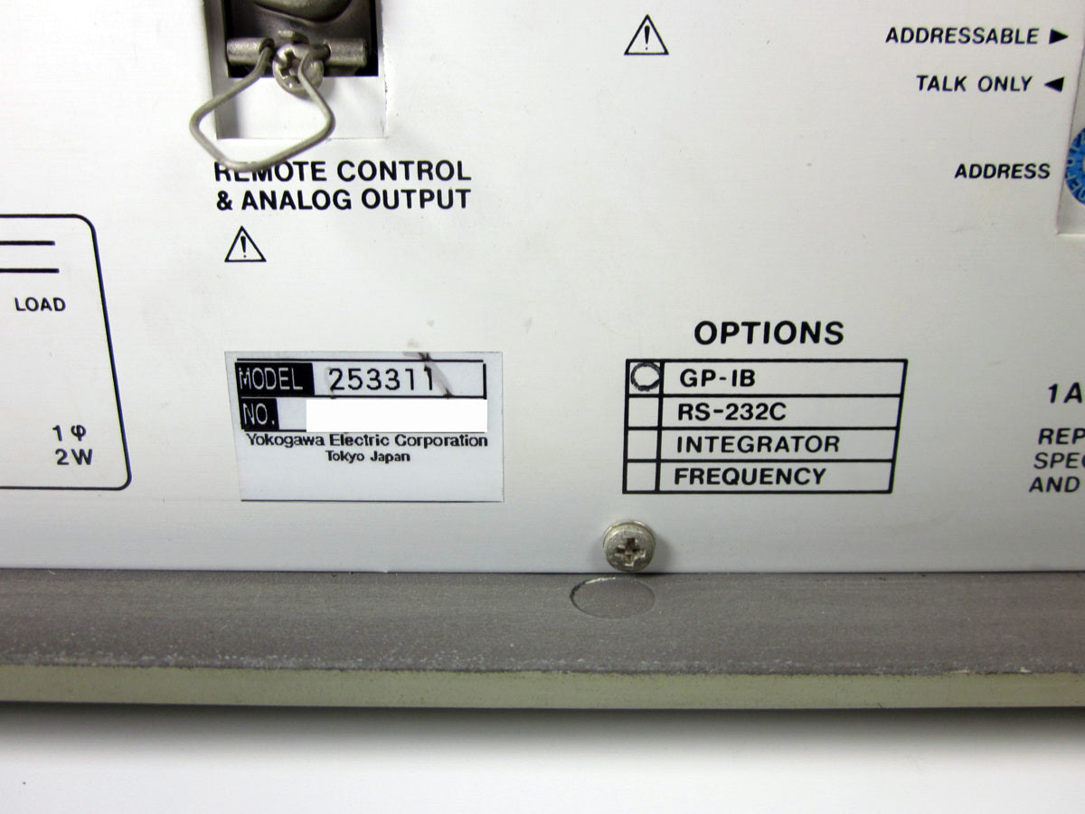 Yokogawa 253311 Digital Power Meter Voltage Current Power [h1230692406]
