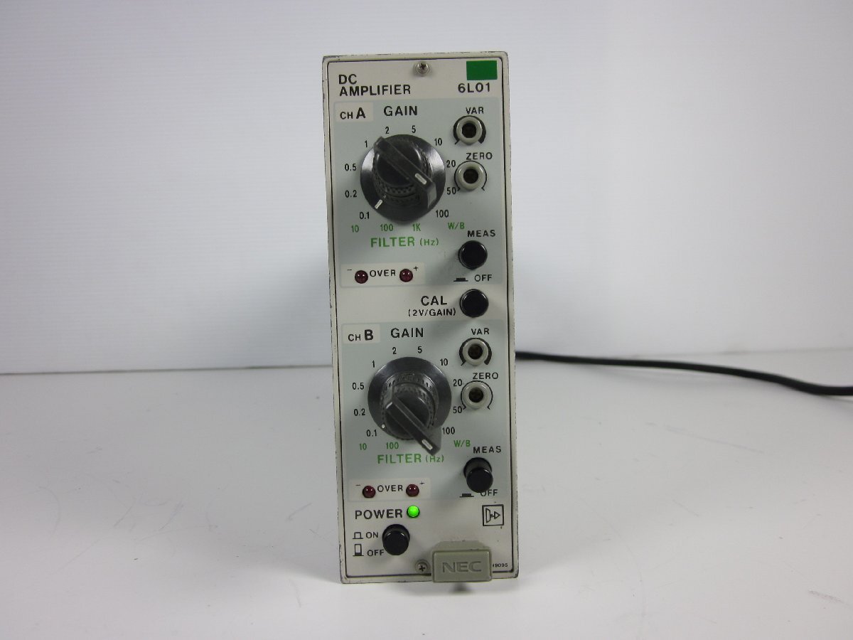 NEC 6L01 DC Amplifier 2ch Gain 0.1-100 DC-5kHz [o1230814749]