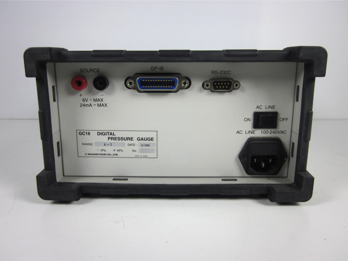 Nagano Keiki GC16 Precision Digital Pressure Gauge 0-2MPa [n1230813644]