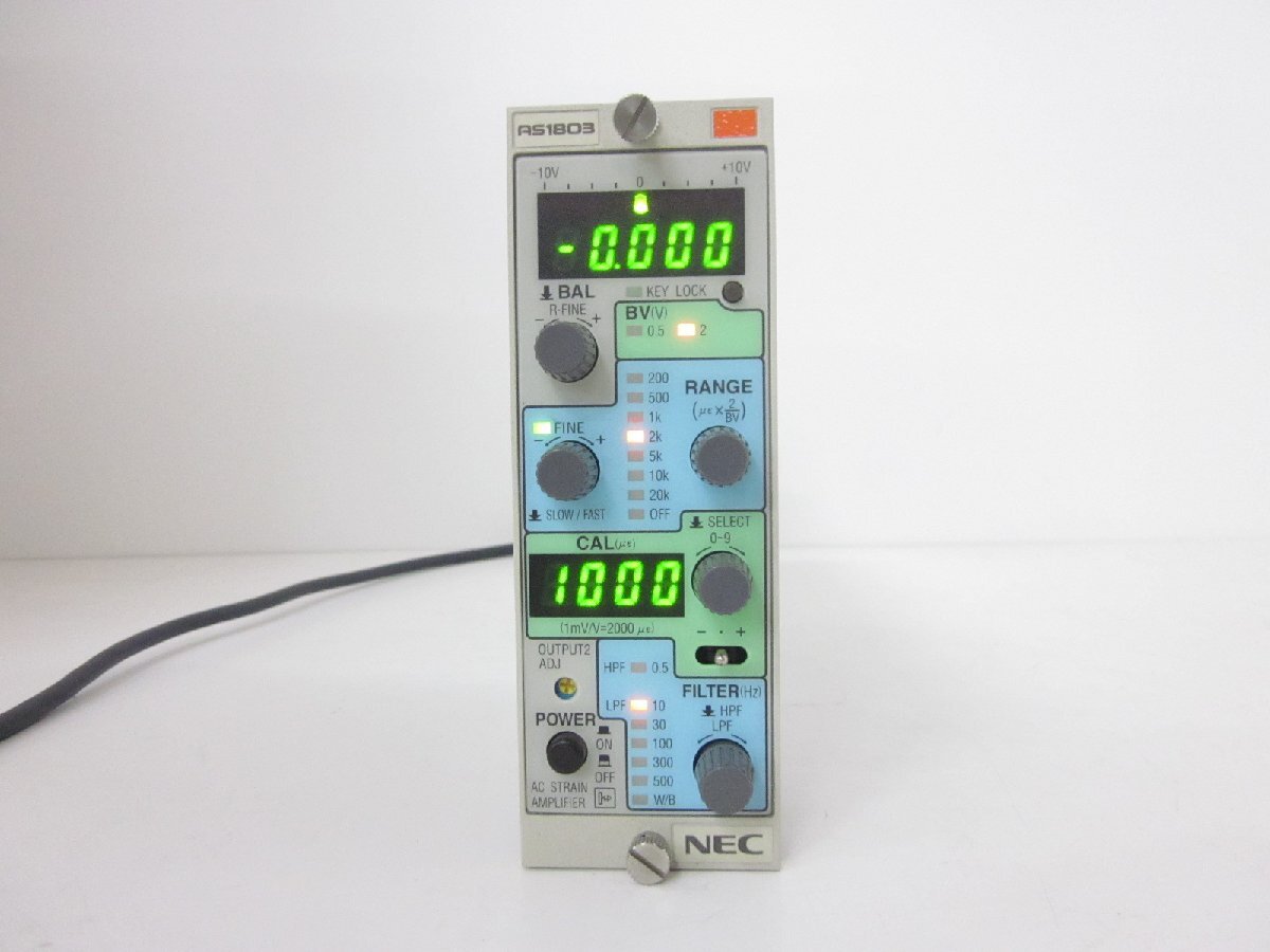 NEC AS1803 Strain Amplifier Signal Conditioner 1ch DC-2kHz [p1230816077]