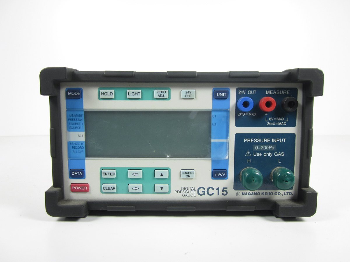 Nagano Keiki GC15 Digital Differential Pressure Gauge -200 to +200Pa [x1230801240]