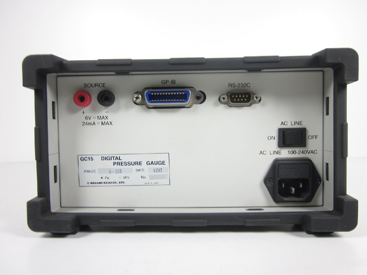 Nagano Keiki GC15 Digital Differential Pressure Gauge -200 to +200Pa [x1230801240]