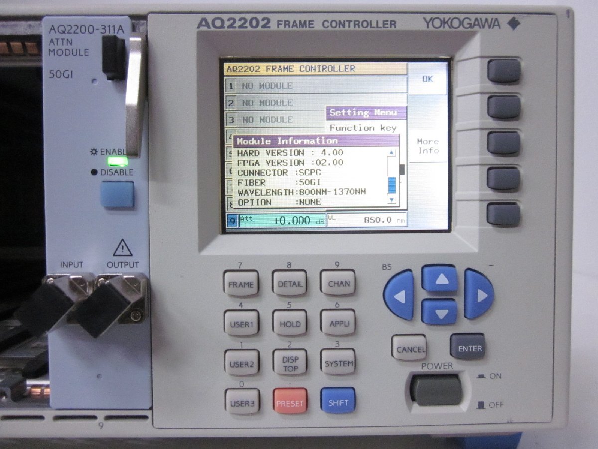 Yokogawa AQ2200-311A Optical Attenuator Module 60dB 800-1370nm [n1230819618]