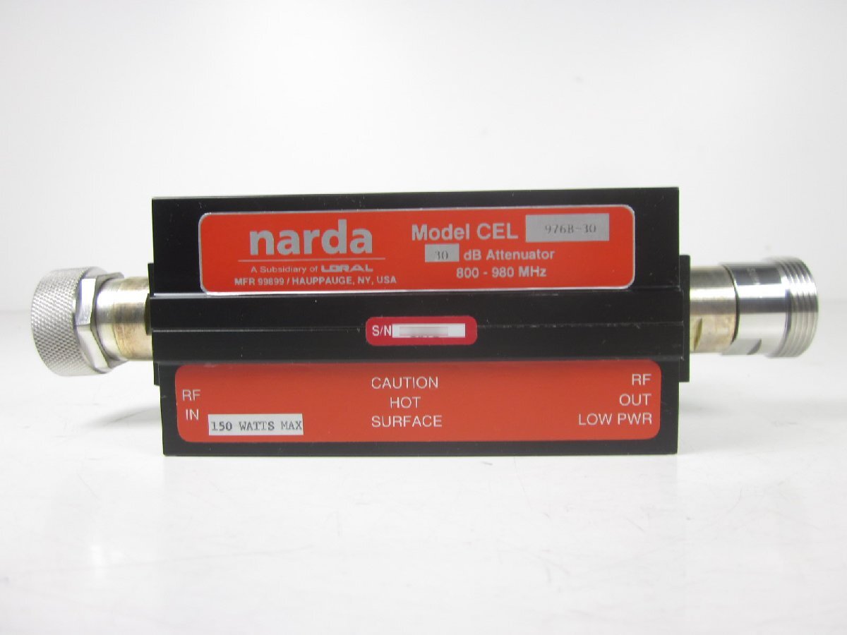 Narda CEL976B-30 High Power Coaxial Fixed Attenuator 30dB 800-980MHz 150W [w1231119333]