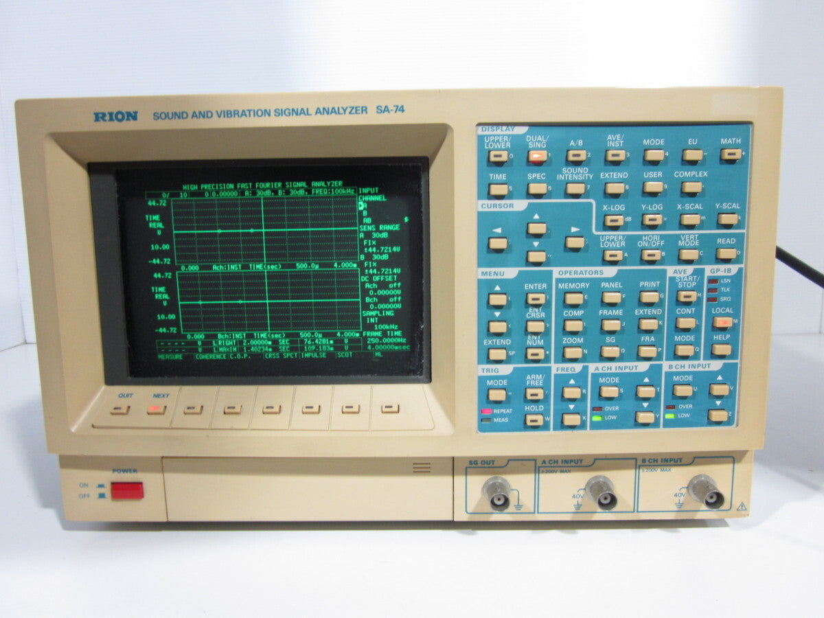 Rion SA74A Dual Channel Sound and Vibration Analyzer [j1231128110]