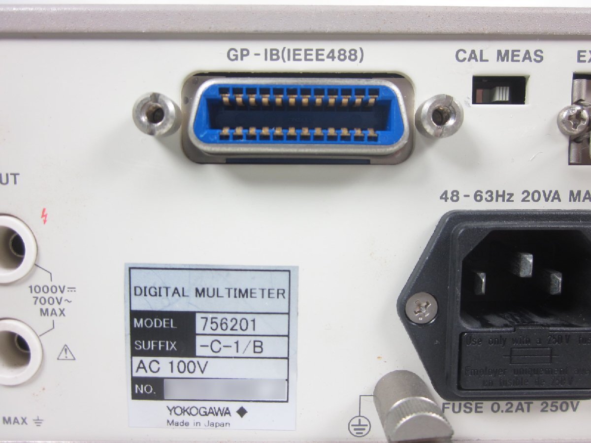 Yokogawa 756201-C-1/B Multimeter 6.5 Digit 4-Wire Resistance Measurement [t1231119416]