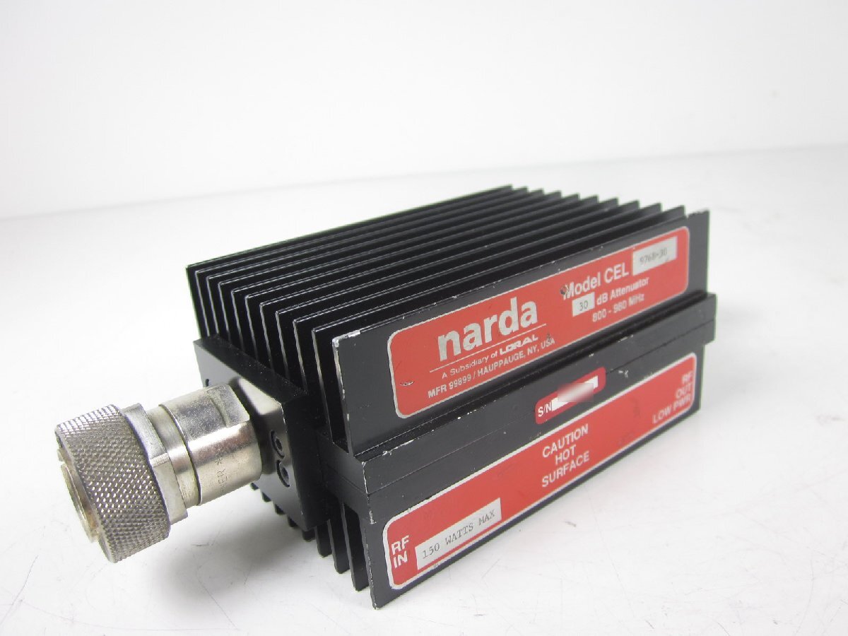 Narda CEL976B-30 High Power Coaxial Fixed Attenuator 30dB 800-980MHz 150W [r1231131209]