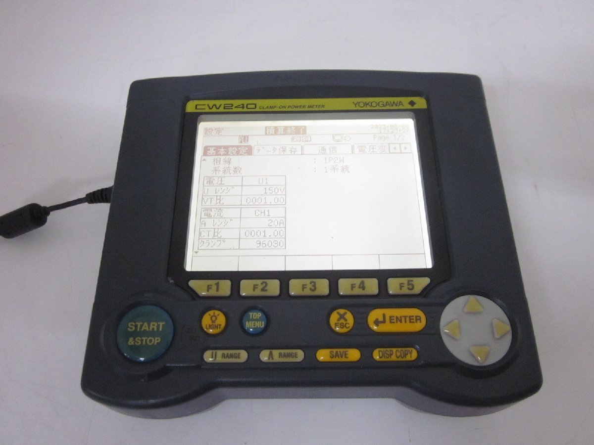 Yokogawa CW240/DA/S2 Clamp Power Meter AC 200A [d1231123941]