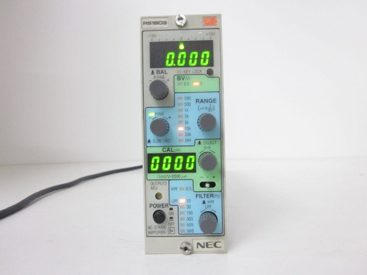 NEC AS1803 Strain Amplifier Signal Conditioner 1ch DC-2kHz [e1231263494]