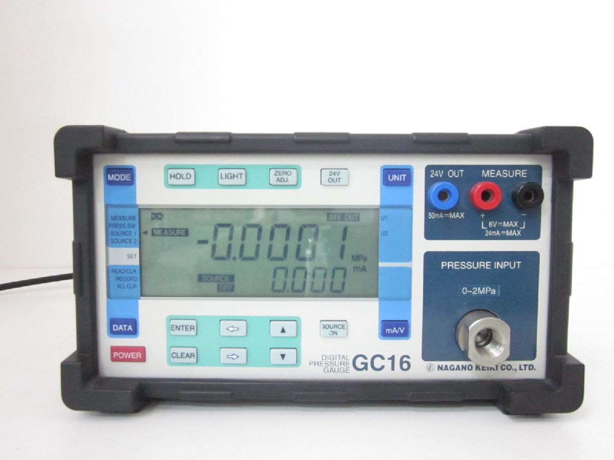 Nagano Keiki GC16 Precision Digital Pressure Gauge 0-2MPa [t1231253099]