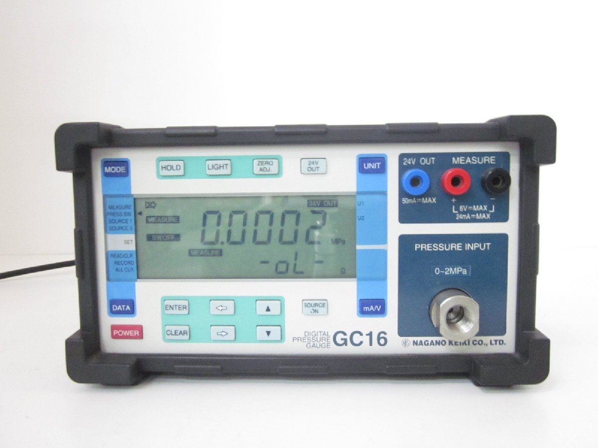Nagano Keiki GC16 Precision Digital Pressure Gauge 0-2MPa [t1231253099]
