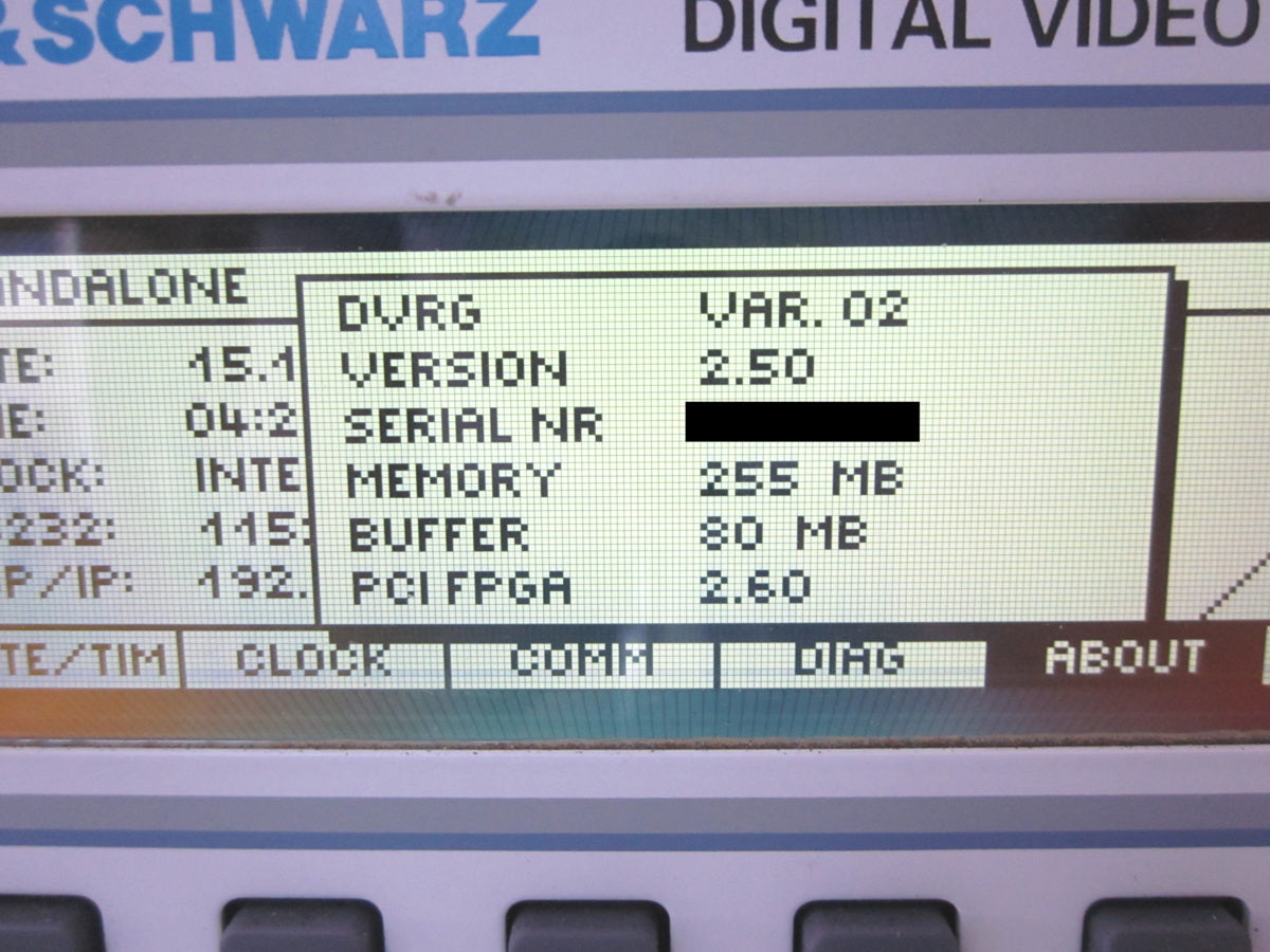 Rohde & Schwarz DVRG DTV Recorder Generator [o1231263912]