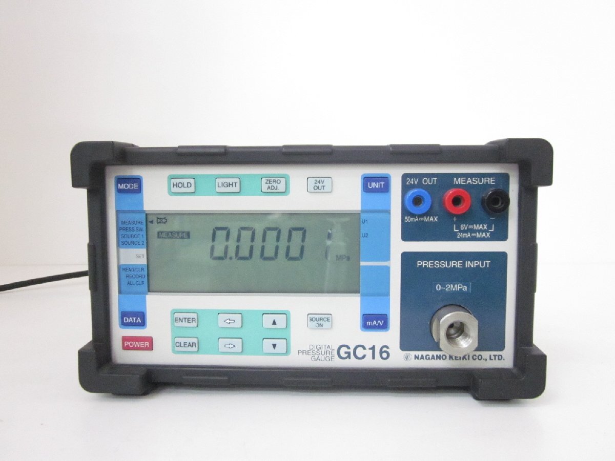 Nagano Keiki GC16 Precision Digital Pressure Gauge 0-2MPa [t1231253099]