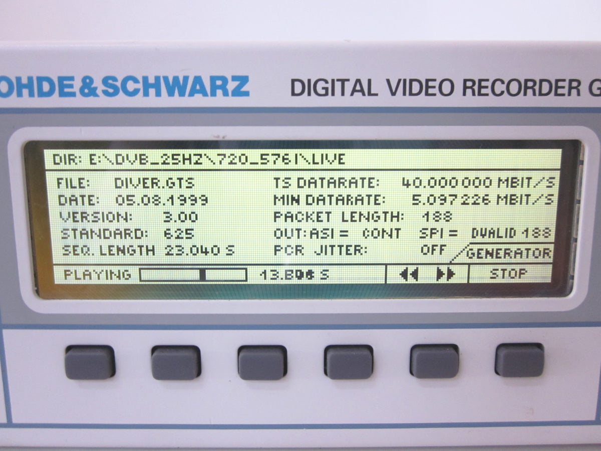 Rohde & Schwarz DVRG DTV Recorder Generator [o1231263912]
