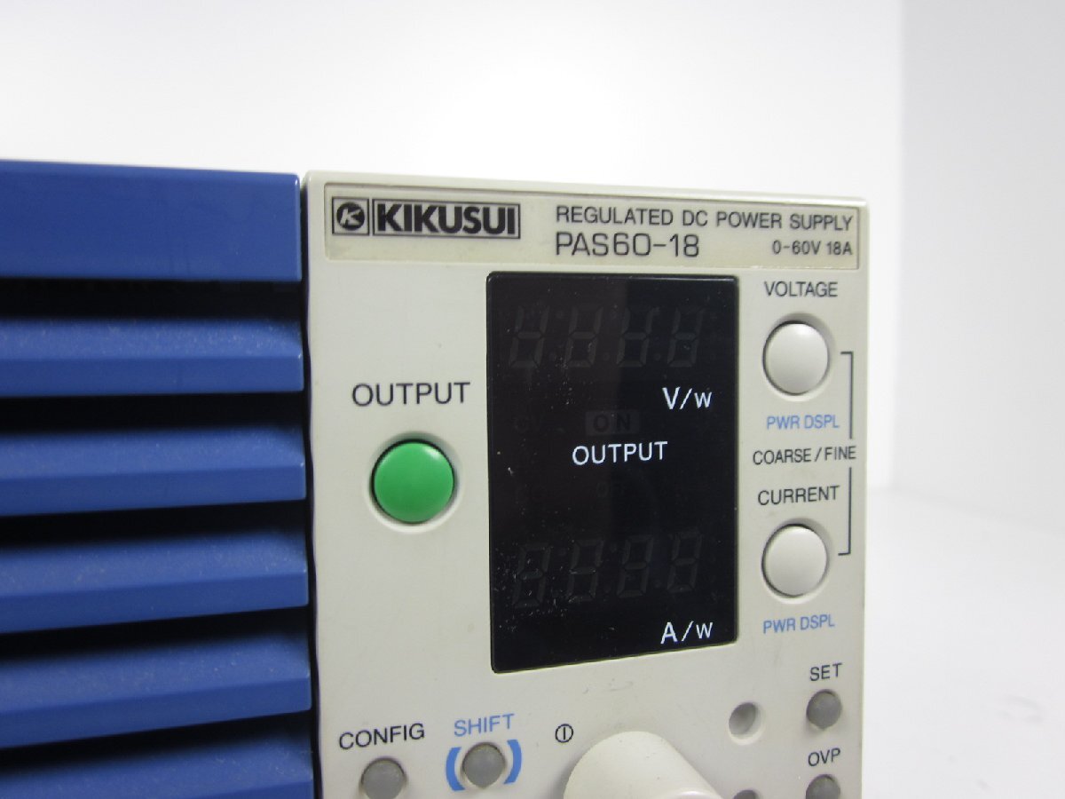 Kikusui PAS60-18 Compact Variable Switching Power Supply 0-60V 0-18A [k1231262265]