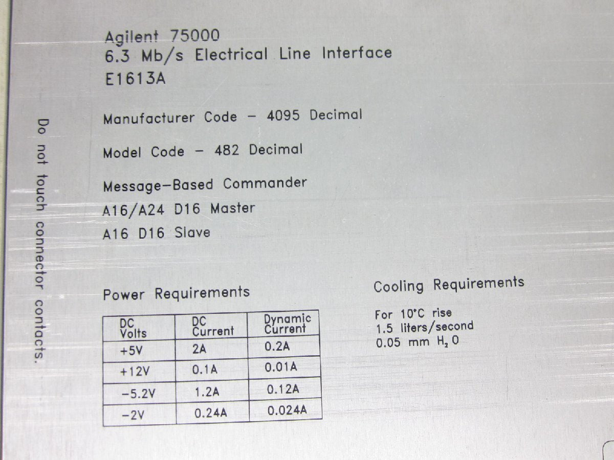 Agilent E1613A 6.3Mbps Electrical Line Interface VXI B-ISDN [e1231392819]